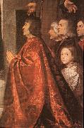 TIZIANO Vecellio Madonna with Saints and Members of the Pesaro Family (detail) wt Spain oil painting reproduction
